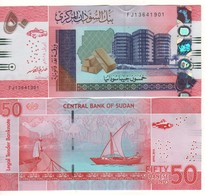 SUDAN  New 50 Sudanese Pounds  P76a  Dated  April 2018 ( Bank Of Sudan +  Fishing Boats, Camels At Back ) - Soudan