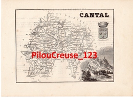 15 CANTAL - Carte Authentique Tourfaut 1865 Planche 17x24 Cm - - Mapas Geográficas