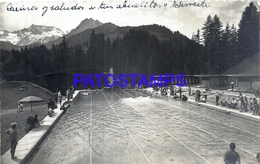 112795 SWITZERLAND WILDSTRUBEL VIEW POOL CIRCULATED TO ARGENTINA POSTAL POSTCARD - Trub