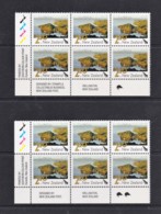 New Zealand 2012 Scenic $2.10 Stewart Island Control Blocks, 1 & 2 Kiwis MNH - Unused Stamps