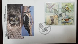 O) 1998 CANADA, BIRDS - HAIRY - GREAT CRESTED -EASTERN SCREECH OWL - GRAY CROWNED, TORONTO ONTARIO, FDC XF - 1991-2000