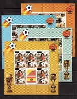 Bhutan-1982(Mi.899-902), Sheets-new Nominal, Football, Soccer, Fussball,calcio, MNH - 1982 – Espagne