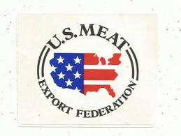 Autocollant , U.S. MEAT ,  Export Federation - Aufkleber