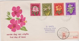 Netherlands New Guinea 1959 Flowers Registered FDC - Niederländisch-Neuguinea