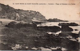 Cpa Saint Marc En St Nazaire, Rochers Plage Et Falaise. - Sonstige & Ohne Zuordnung