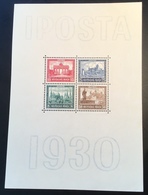 Deutsches Reich 1930 IPOSTA  Briefmarken Ausstellung Block 1** (bloc Souvenir Sheet Architecture Philatelic Exhibition - Blocks & Kleinbögen