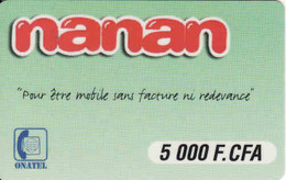 Burkina Faso,  Onetel 5000 F CFA, Nanan - Burkina Faso