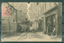 79 - MAUZE - Grande Rue - COMMERCES - Carte Très Abimée Postée à Niort En 1905 - Mauze Sur Le Mignon