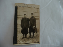 Carte Photo Militaires Militaria 1915 Deux Copains Pour La Vie Le Puy Haute Loire - Guerra 1914-18