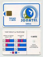 Télécarte Sénégalaise SONATEL 11 Unités. Sénégal Senegal. West Africa. Phonecard. Telefonkarte. Telefonkort. Telekarte - Senegal