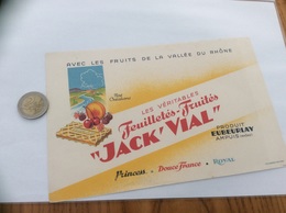 Buvard «Feuilletés Fruités JACK’VIAL - PRODUIT EUBEURLAY - AMPUIS (69)» - Sucreries & Gâteaux