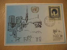 GENEVE 1991 40thy Anniversary Paris France Cancel Maxi Maximum Card United Nations UN Switzerland - Cartas & Documentos