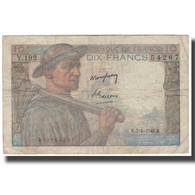 France, 10 Francs, Mineur, 1949-04-07, B+, Fayette:8.21, KM:99f - 10 F 1941-1949 ''Mineur''