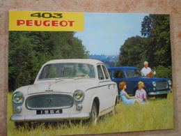 Grande Repro Automobile Cartonnée Et Plastifiée : PEUGEOT 403 - Automobiles