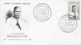 Congo Brazzaville FDC Cover 1960 Abbé Fulbert Youlou BERCK Cachet - FDC