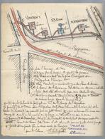 Croquis D'architecte Pour Le Lavoir Croizard - Fontainebleau - 1904 - Direction Des Beaux Arts - Architecture