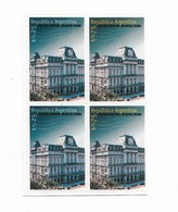 RGENTINA 1997 SELF ADHESIVE STAMPS POST OFFICE BUILDING 2 PAIRS BLOCK OF 4 - Neufs