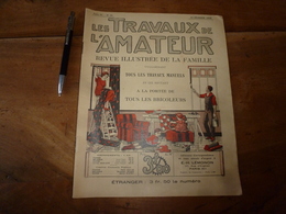 1924 LES TRAVAUX DE L'AMATEUR:(Bascule Et Balançoire Bébé;Petite Forge;Décrottoir;Super-TSF;Reliure;Aiguisage;Lampe ;etc - Do-it-yourself / Technical