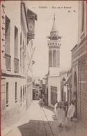 Tunesie Tunisie Tunisia Tunis Rue De La Kasbah Animee  RARE Paraplui Parasol - Tunisie