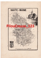 52 HAUTE MARNE  - Carte Authentique Tourfaut 1865 Planche 17x24 Cm - - Mapas Geográficas