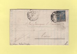 Perforation WCo - Worms Alphen Dauphin - Paris - 1890 - Lettre Du Comptoir De Lorraine - Other & Unclassified