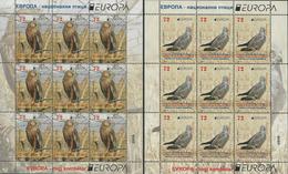 MACEDONIA /NORTH-MACEDONIA /MAKEDONIEN -EUROPA 2019 -NATIONAL BIRDS.-"AVES -BIRDS -VÖGEL-OISEAUX"- 2 HOJAS BLOQUE De 9 - 2019