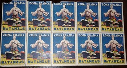 O) 1936 CUBA-CARIBBEAN, SPANISH ANTILLES, CINDIRELLA - VIÑETA, ZONA FRANCA, MATANZAS PORT, COMMERCIAL SHIP - Unused Stamps