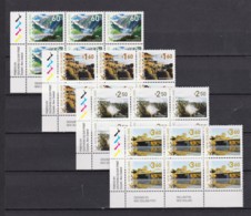New Zealand 2014 Definitives - Landscapes Set Of 4 Control Blocks MNH - Unused Stamps