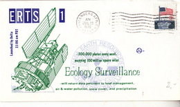 USA 1972 ERTS-1 Ecology Surveillance Operations  Commemorative Cover - Nordamerika