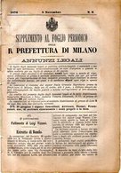 Delcampe - B 2548  -  Supplemento Al Foglio Periodico Della R. Prefettura Di Milano. Annunzi Legali, 1876 - Décrets & Lois