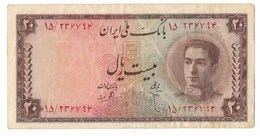 Billet Iran  Iran Bank Note20 Rials1948 2nd Set PK 1948 MRS	Mohamed Reza Shah 	Melli	XF/TTB - Iran