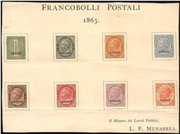 Italia/Italy: Saggio, Sage, Assay, Spécimen, Foglio Menabrea, Feuille Menabrea, Sheet Menabrea - Sonstige & Ohne Zuordnung