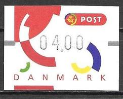 Denmark Danmark Dänemark 1995 ATM Franking Labels Vignettes D'Affranchissement Michel No. 4 MNH Mint Neuf Postfrisch ** - Machine Labels [ATM]