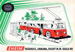 Catalogue EHEIM 1958 Tradbuss Trolley-Bus HO Linbana Seilschwebenbahn - En Suédois - Ohne Zuordnung