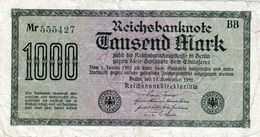 Billet Allemand De 1000 Mark Le 15-9-1922 - 1000 Mark