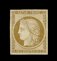 (*) EMISSION CERES 1849 - (*) - N°1 - 10c Bistre Jaune - Signé - TB - 1849-1850 Ceres