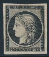 * EMISSION CERES 1849 - * - N°3 - 20c Noir - Charnière Marqué - Sinon TB - 1849-1850 Cérès