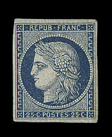 * EMISSION CERES 1849 - * - N°4 - 25c Bleu - Marges Régulières - Signé Thiaude + Certificat Weid - TB - 1849-1850 Cérès