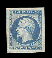 (*) NAPOLEON NON DENTELE - (*) - N°15 - 25c Bleu - Belles Marges - Avec Annonce De Voisin - TB/SUP - 1853-1860 Napoléon III