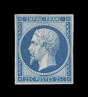 * NAPOLEON NON DENTELE - * - N°15c - Réimpression Du 25c Bleu - TB - 1853-1860 Napoléon III