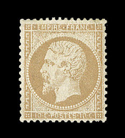 ** NAPOLEON DENTELE - ** - N°21 - 10c Bistre - Signé Calves/A. Brun - TB - 1862 Napoléon III