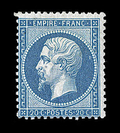 ** NAPOLEON DENTELE - ** - N°22 - 20c Bleu - Signé - TB - 1862 Napoléon III