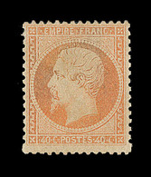 * NAPOLEON DENTELE - * - N°23 - 40c Orange - Charn. Lég. - TB - 1862 Napoléon III