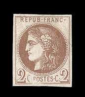 (*) EMISSION DE BORDEAUX - (*) - N°40A - 2c Chocolat Pli Horizontal - 1870 Emission De Bordeaux