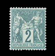 * TYPE SAGE - * - N°62 - 2c Vert - TB Centrage - Charn. Propre - TB - 1876-1878 Sage (Type I)