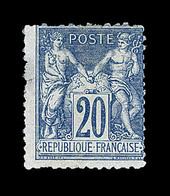 * TYPE SAGE - * - N°73 - 20c Bleu - Type I - Timbre Issu Du Tirage Des Régents - (trucage) - TB - 1876-1878 Sage (Type I)