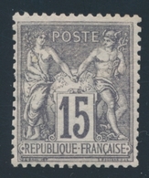 * TYPE SAGE - * - N°77 - 15c Gris Foncé - Signé - TB - 1876-1878 Sage (Type I)