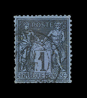 O TYPE SAGE - O - N°84 - 1c Bleu De Prusse - Obl. - Bon Centrage - Signé Scheller - Sinon TB - 1876-1878 Sage (Type I)
