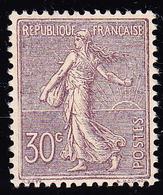 ** TYPE SEMEUSE LIGNEE - ** - N°133 - 30c Lilas - Signé Calves - TB - 1903-60 Semeuse Lignée