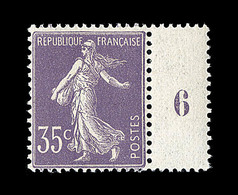 ** TYPE SEMEUSE CAMEE - ** - N°136 - 35c Violet - Signé Calves - TB - 1906-38 Semeuse Camée